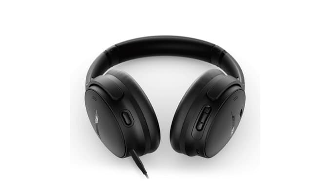 Bose QuietComfort Headphones - Wireless Bluetooth Headphones, Active Over Ear Noise Cancelling and Mic, USB-C Charging, Deep Bass, Up to 24 Hours of Playtime, Black thumbnail 4