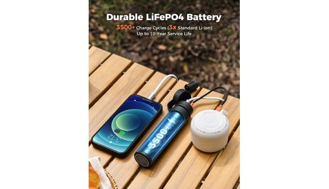 BLAVOR Rugged Power Bank 15000mAh, LiFePO4 Portable Charger IP67 Waterproof thumbnail 3