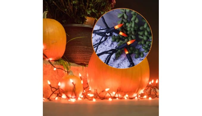 Orange Halloween String Lights, 33FT 150 Count Incandescent Mini Lights thumbnail 4