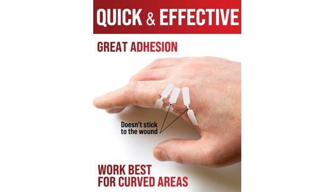 Emergency Wound Closure Strips - 11pk - 2 Types Easy to Use Butterfly Bandages - Stitchless & Painless Laceration Closure Kit thumbnail 3