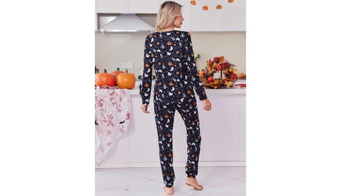 Ekouaer Women's Pajama Sets Long Sleeve Jogger Pj Sets with Pockets XS-XXL thumbnail 3
