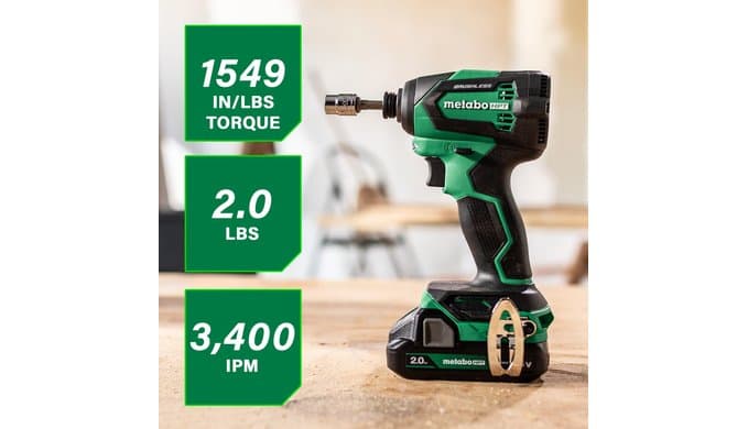 Metabo HPT 18V Cordless Brushless, Impact Driver Kit, WH18DEX thumbnail 3