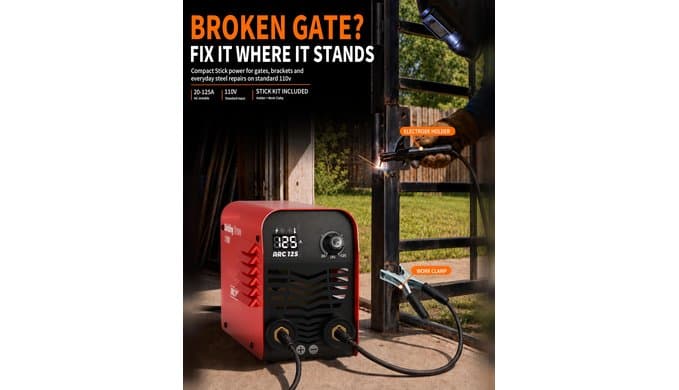 Stick Welder Welding Machine 125A 110V IGBT MMA Arc Welder with Lift TIG thumbnail 3