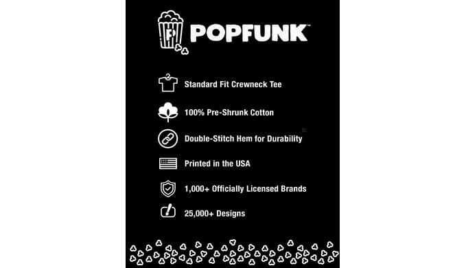 Popfunk ACDC Back in Black Logo Rock Album T-Shirt, thumbnail 3