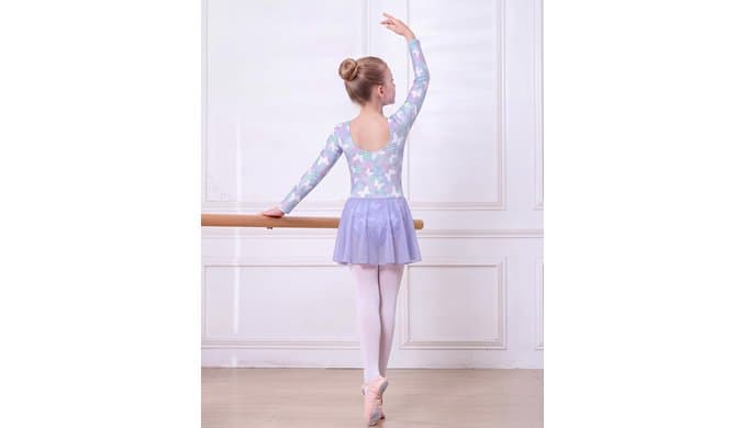 Stelle Long Sleeve Ballet Leotards for Girls Toddler Ballerina Dance Dress thumbnail 3