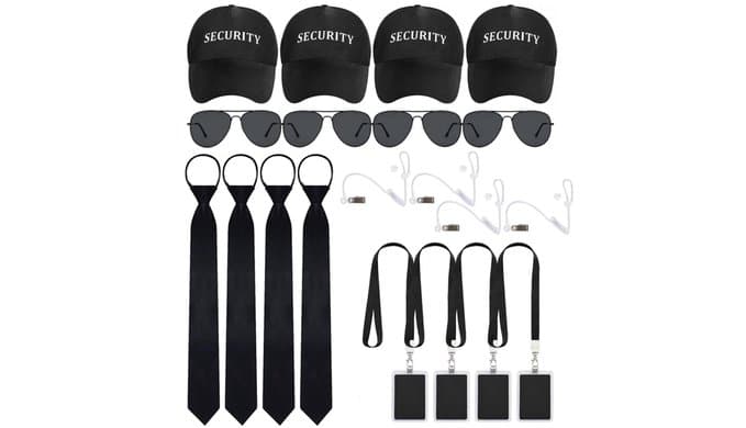 Sfcddtlg Halloween Agent Costume Accessories, Secret Service Outfit Set