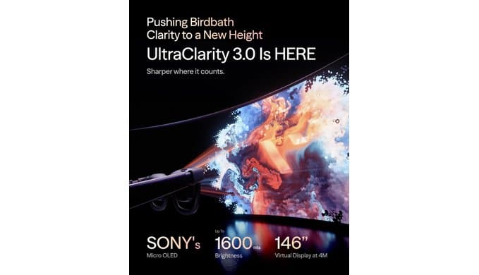 VITURE Pro 2 XR/AR Glasses - UltraClarity 3.0 Myopia Adjustment -5.0D 146" thumbnail 3