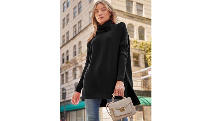 LILLUSORY Womens Turtleneck Oversized Sweaters 2026 Fall Fashion Outfits thumbnail 5