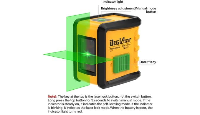 Self Leveling Laser Level with Tripod,DEGLASERS Green Cross Line Laser Level,Lazer Leveler Tool for Picture Hanging Construction Floor Tile Wall Home Renovation, Indoor Project, Battery Included thumbnail 5