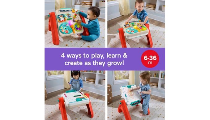 Fisher-Price 4-in-1 Activity Table & Easel, Multilanguage Version thumbnail 3