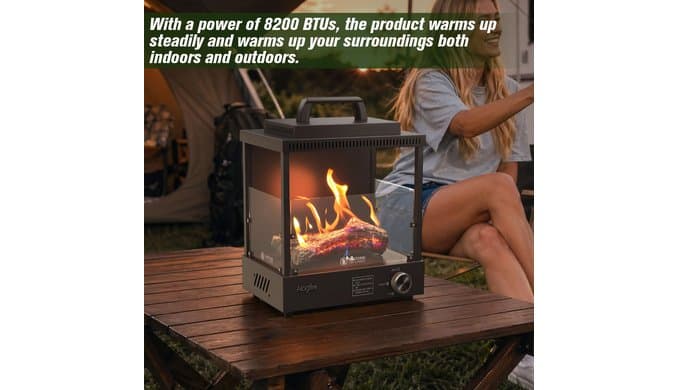 8200 BTU Propane Gas Fire Pit and Outdoor Heater thumbnail 5