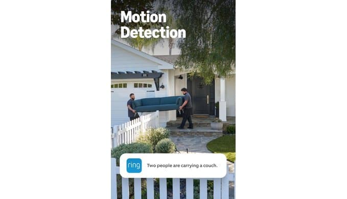 Ring Battery Doorbell 2K (newest model) Retinal 2K with wide-angle video, up to 6x Enhanced Zoom, Two-Way Talk, and Built-In Battery, Speckled Gray thumbnail 5