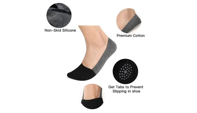 Thin No Show Socks Non-Slip Casual Low Cut Boat Sock 6 Pack thumbnail 3