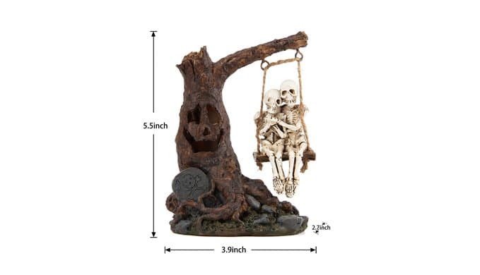 Halloween Skull Statue with Spooky LED Light for Home Indoor Decorations thumbnail 2