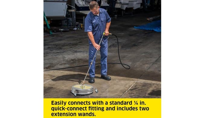 Kärcher Pressure Washer Surface Cleaner 15", 3 Wheels, Stainless Steel, Quick Connect, 4000 PSI, Ideal for Driveways, Patios, Decks, Sidewalks thumbnail 5