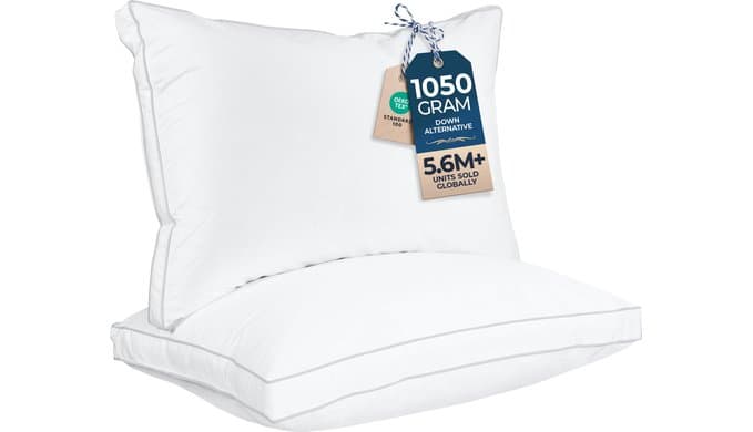 Utopia Bedding Gusset Bed Pillow, Hotel Pillows Queen Size Set of 2, White thumbnail 1