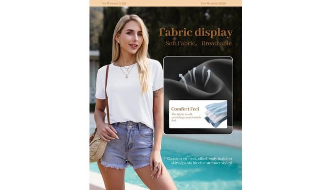 TNNZEET Tshirts for Women - Short Sleeve Spring Summer Tops Loose Fit Shirts Casual Clothes Basic Tees for Vacation 2026 thumbnail 4