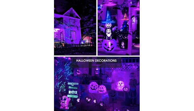 L LOHAS LED Halloween Orange Purple LED Light Bulbs Outdoor [4-Pack] thumbnail 4