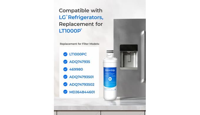Waterdrop ADQ747935 Refrigerator Water Filter and Air Filter, 3 Combo thumbnail 2