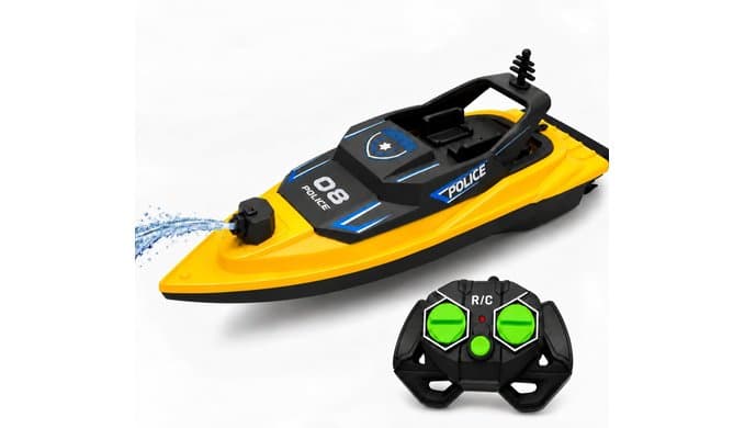 Remote Control Boat with Water Spray, 2.4GHz Waterproof RC Boat Toy