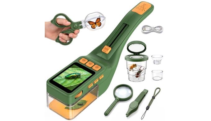 Kids Handheld Microscope Bug Catcher, STEM Educational Exploration Toy thumbnail 1