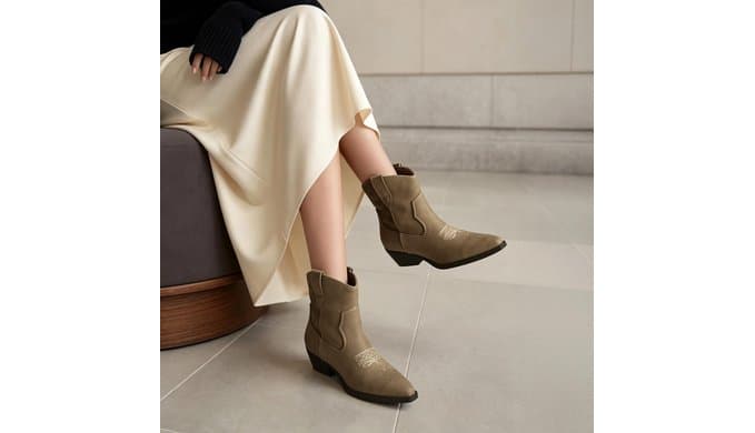 DREAM PAIRS Women Ankle Boots Chunky Heel Fashion Western Booties thumbnail 3