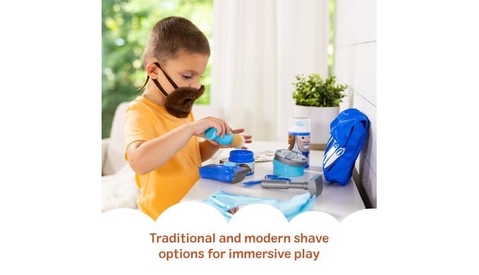Melissa & Doug Barber Shop 16-Piece Shaving Accessories Pretend Play Set thumbnail 4