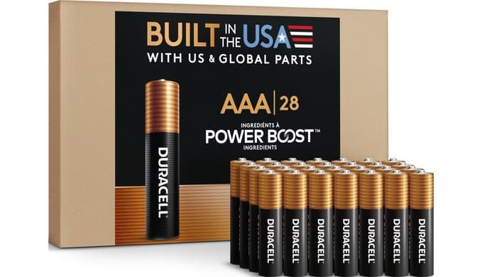 Duracell Coppertop AAA Batteries, 28 Pack, 12-Year Shelf Life, Storage Tray thumbnail 1