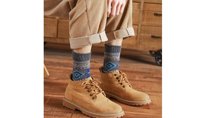Womens Socks 5 Pairs Wool Warm Cotton Thick Vintage Socks Gifts For Women thumbnail 2