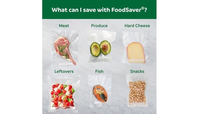 FoodSaver Vacuum Sealer Machine, Automatic Bag Detection, Sous Vide Friendly, with sealer bags, roll, handheld vacuum sealer, black thumbnail 4
