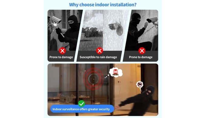 3MP 2K Window Camera, Indoor Security Camera UltraColor Night Vision, WiFi 6 Dual Band 2.4GHz/5GHz, AI Human Detection, 105° Wide View, 24/7 Recording, Glass Mount No Drill with First Month Cloud thumbnail 5