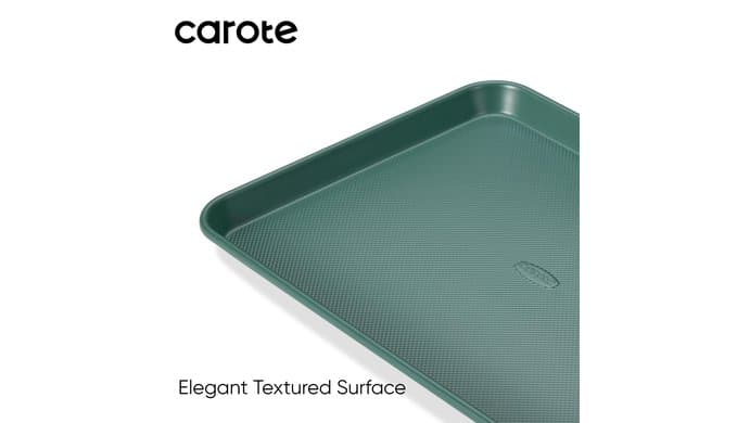 CAROTE 3-Piece Baking Sheet, Nonstick Cookie Sheets, Olive Green thumbnail 5