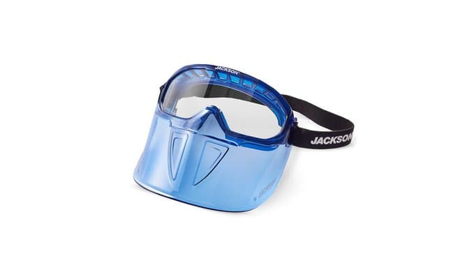 Jackson Safety GPL500 Clear Safety Goggles with Face Shield - ANSI Z87.1 thumbnail 1