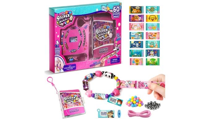 ROHSCE Sticker Bracelet Kit for Kids, Wearable DIY Craft Toy