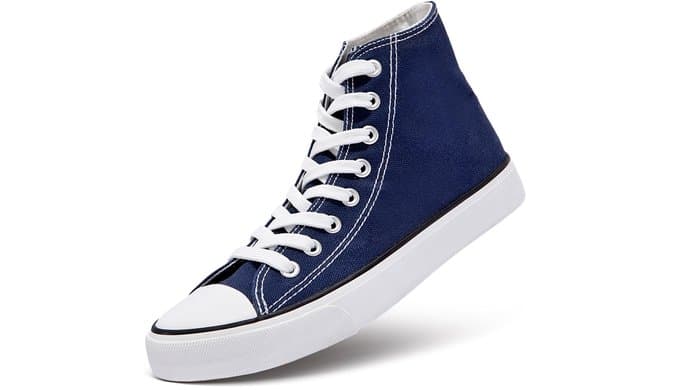 Womens Canvas Sneakers High Top Lace ups Casual Walking Shoes thumbnail 1