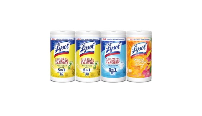 Lysol Disinfecting Wipes, Cleaner, Lemon + Mango + Linen, 80 ct. (4 Pack) thumbnail 1