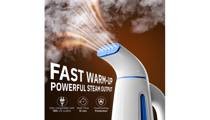 OGHom Steamer for Clothes, Handheld Clothing Steamer for Garment, 240ml Big Capacity 700W Portable Travel Steam Iron (Only for 120V) thumbnail 2