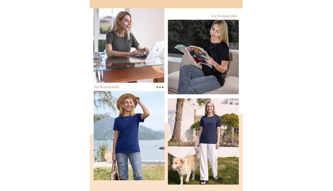 TNNZEET Tshirts for Women - Short Sleeve Spring Summer Tops Loose Fit Shirts Casual Clothes Basic Tees for Vacation 2026 thumbnail 2
