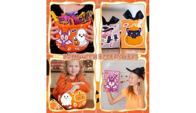 Halloween Party Favors,Halloween Stickers,DIY Crafts Stickers for Kids thumbnail 5