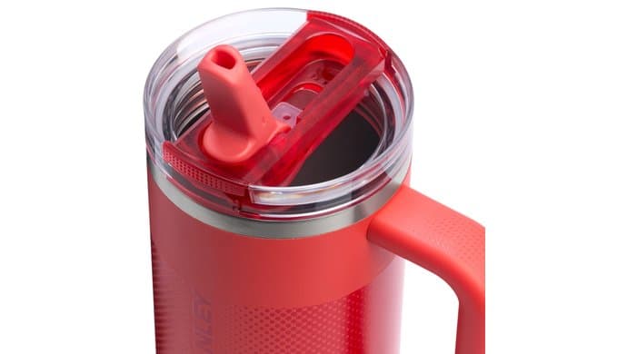 STANLEY Quencher ProTour Flipstraw Tumbler, 30 oz, Hot Coral Fade thumbnail 3