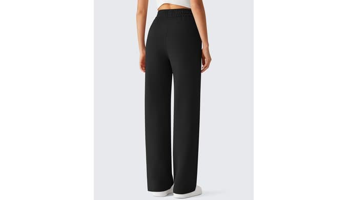 G4Free Waffle Wide Leg Casual Women's Sweatpants – Comfy Lounge Pants with Pockets thumbnail 2