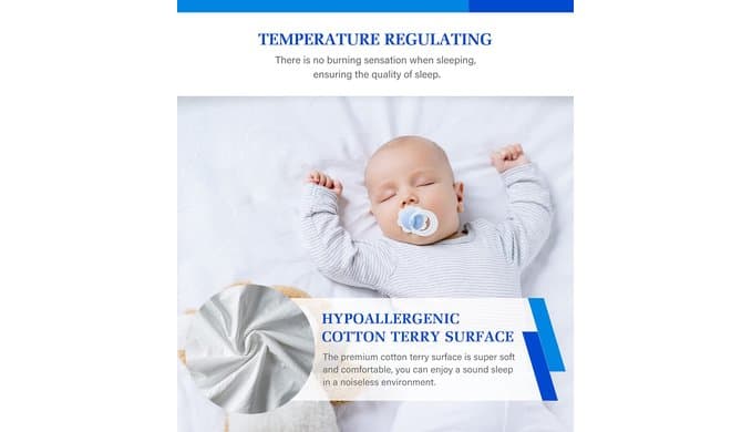 Twin Mattress Protector Waterproof Deep Pocket Fitted Mattress Cover thumbnail 3