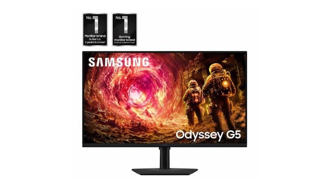 Samsung 27” Odyssey G5 (G50F) Series QHD Gaming Monitor thumbnail 2