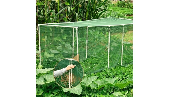 72 * 33 * 30 in Detachable Crop Cages for Garden, Plant Protection Tent with Garden Netting for Vegetables Fruits Flowers,Mesh Plant Covers for Outdoors (Green) thumbnail 4