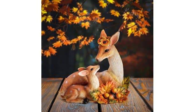 Garden Deer Decor Fall Animal Statue Outdoor Thanksgiving Autumn Decoration thumbnail 1