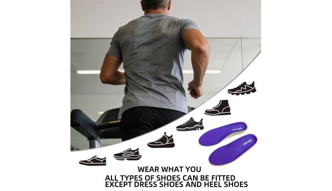 VALSOLE Heavy Duty Support Pain Relief Orthotics - 220+ lbs Plantar Fasciitis High Arch Support Insoles for Men Women, Flat Feet Orthotic Insert, Work Boot Shoe Insole, Absorb Shock with Every Step thumbnail 5