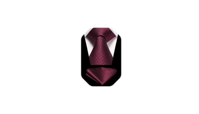 HISDERN Plaid Checkered Tie Handkerchief Woven Classic Formal Men's Necktie & Pocket Square Set thumbnail 1