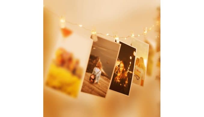 litogo 100LED 33Ft Photo Clip String Lights, 60 Clear Clips & 20 Hooks thumbnail 3