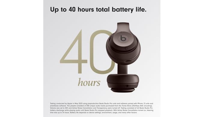 Beats Studio Pro Premium Wireless Over-Ear Headphones- Up to 40-Hour Battery Life, Active Noise Cancelling, Great for Travel & Commuting, USB-C Lossless Audio, Apple & Android Compatible - Deep Brown thumbnail 4