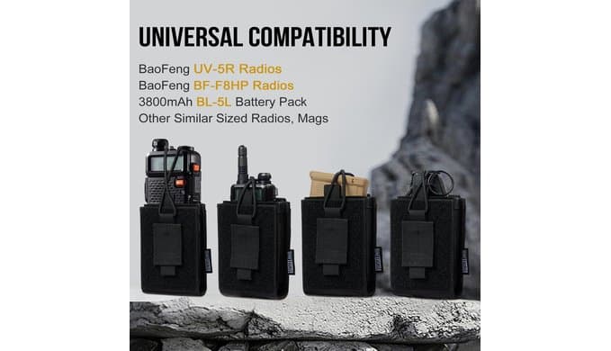 ONETIGRIS MOLLE Radio Pouch Holster fits Baofeng UV-5R BF-F8HP 500D Nylon thumbnail 3